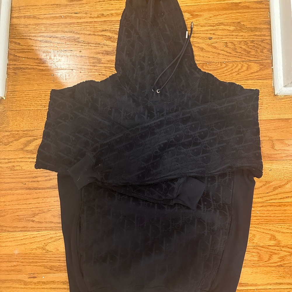 Dior Navy Embossed Hoodie